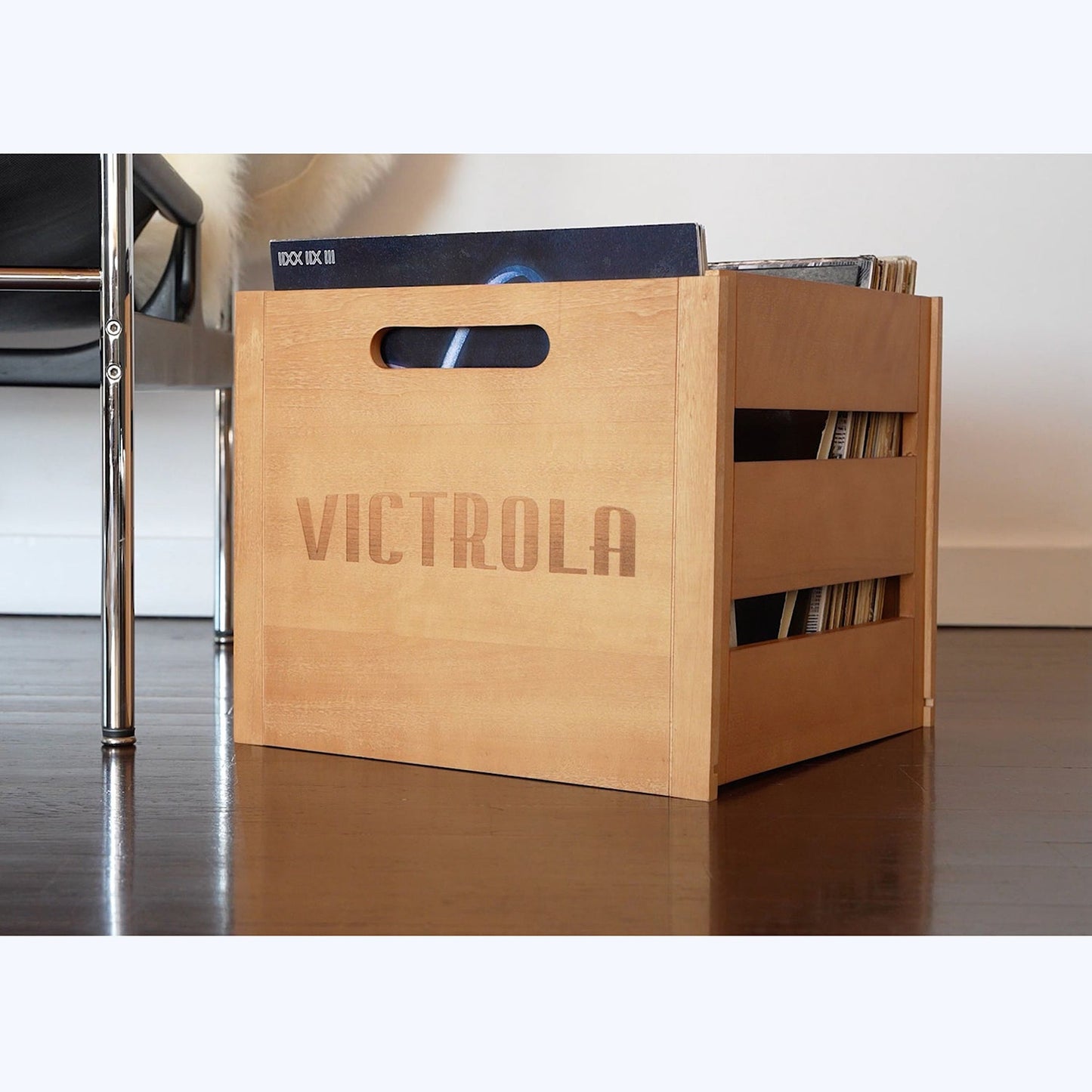 Wooden Record Crate